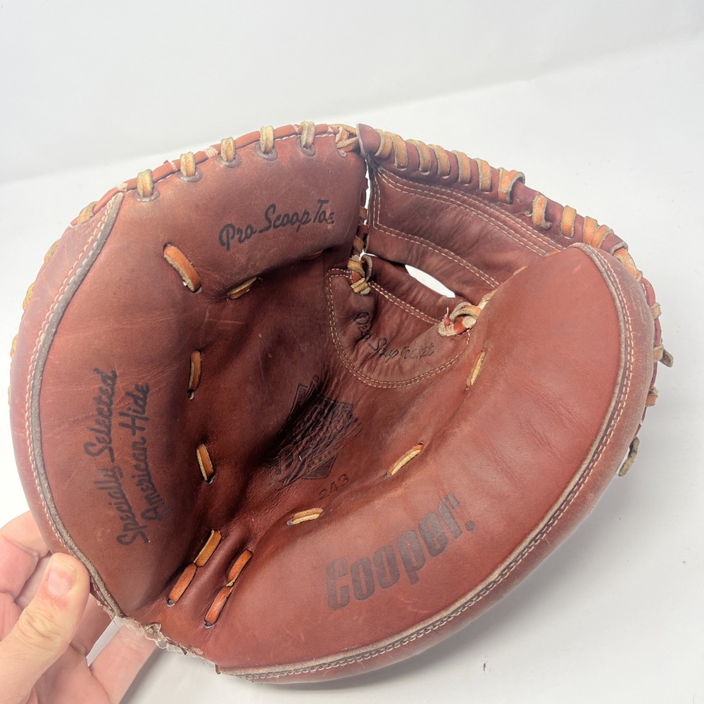 Cooper 243 Black Diamond Baseball Catcher's Glove Mitt LHT Youth Brown
